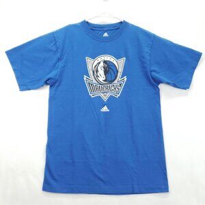 Adidas Dallas Mavericks Shirt Mens Medium Blue 100% Cotton Crew Neck Pullover